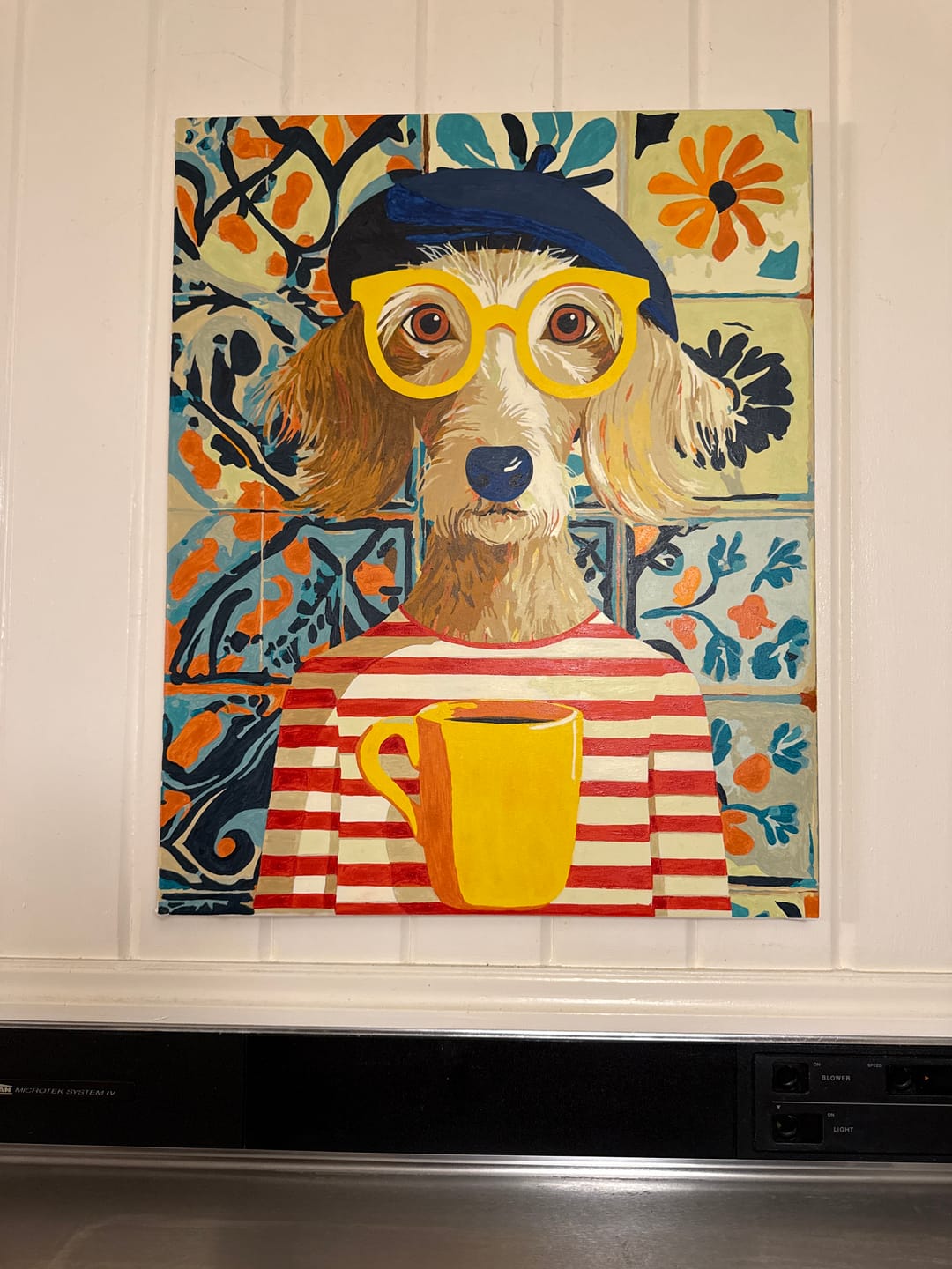 Customer photo review of French style dog | Paint by Number