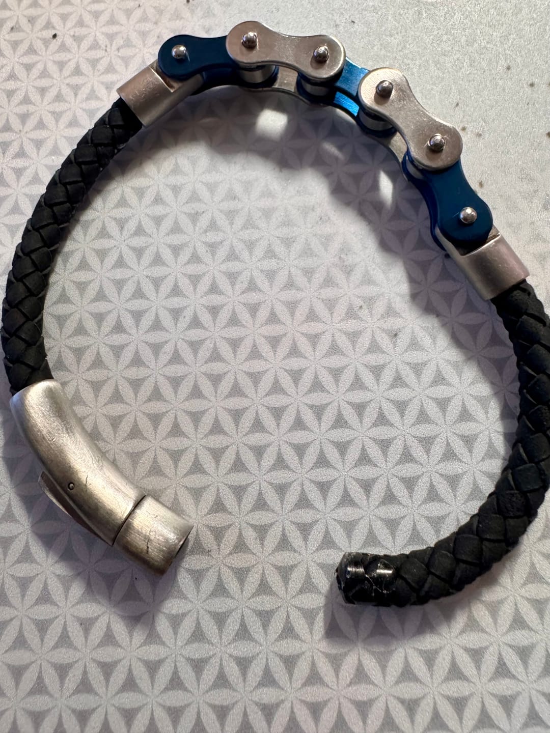 Customer photo review of Cycolinks Leather Bike Chain Bracelet
