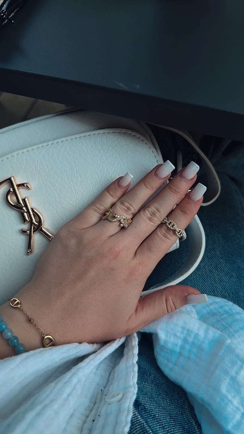 Customer photo review of Pave Flow Deluxe Ring 14K Vergoldet