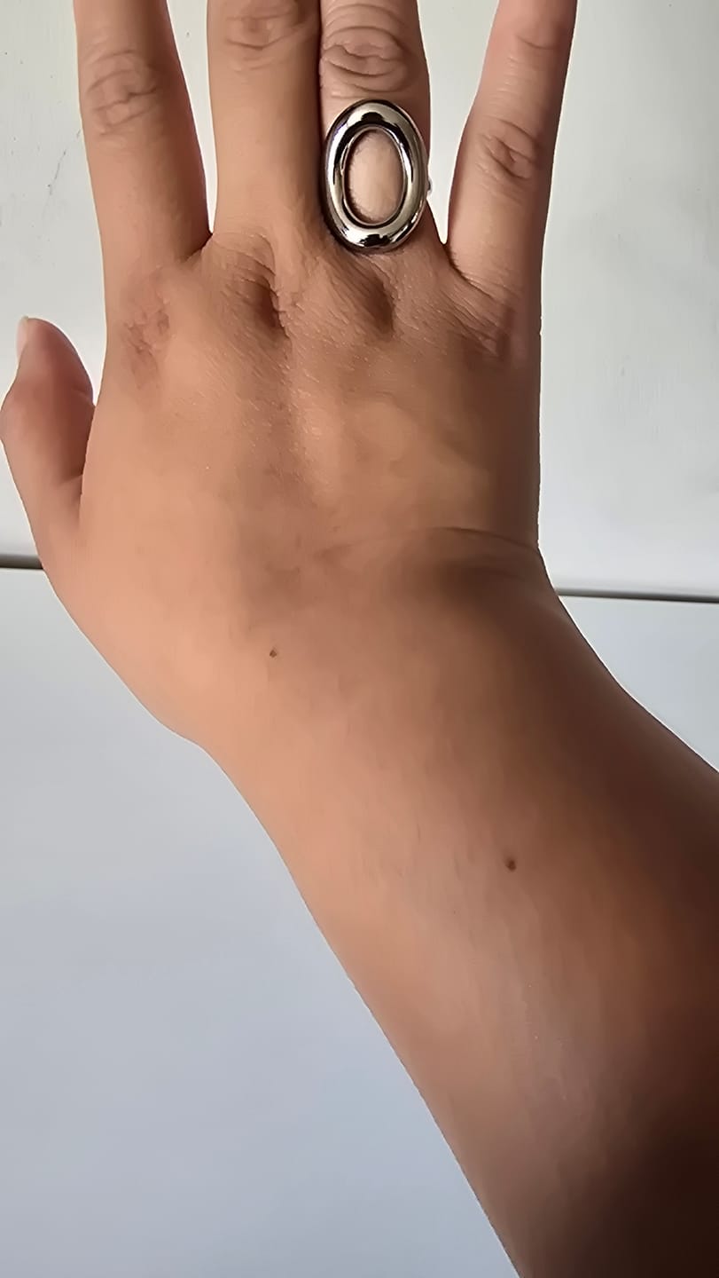 Customer photo review of Anillo Rust Mini Plata