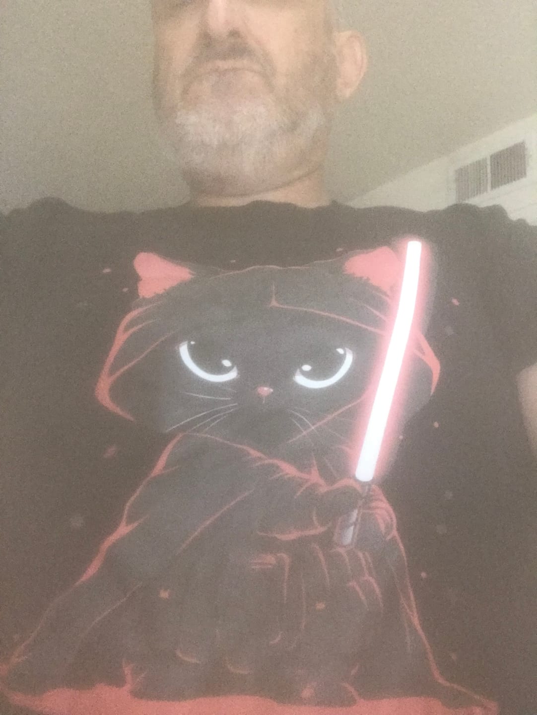 Customer photo review of Dark Lord Cat T-Shirt: Embrace the Feline Shadow Side!