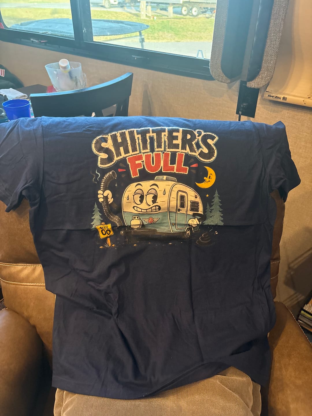 Customer photo review of Funny Shitter's Full T-Shirt
