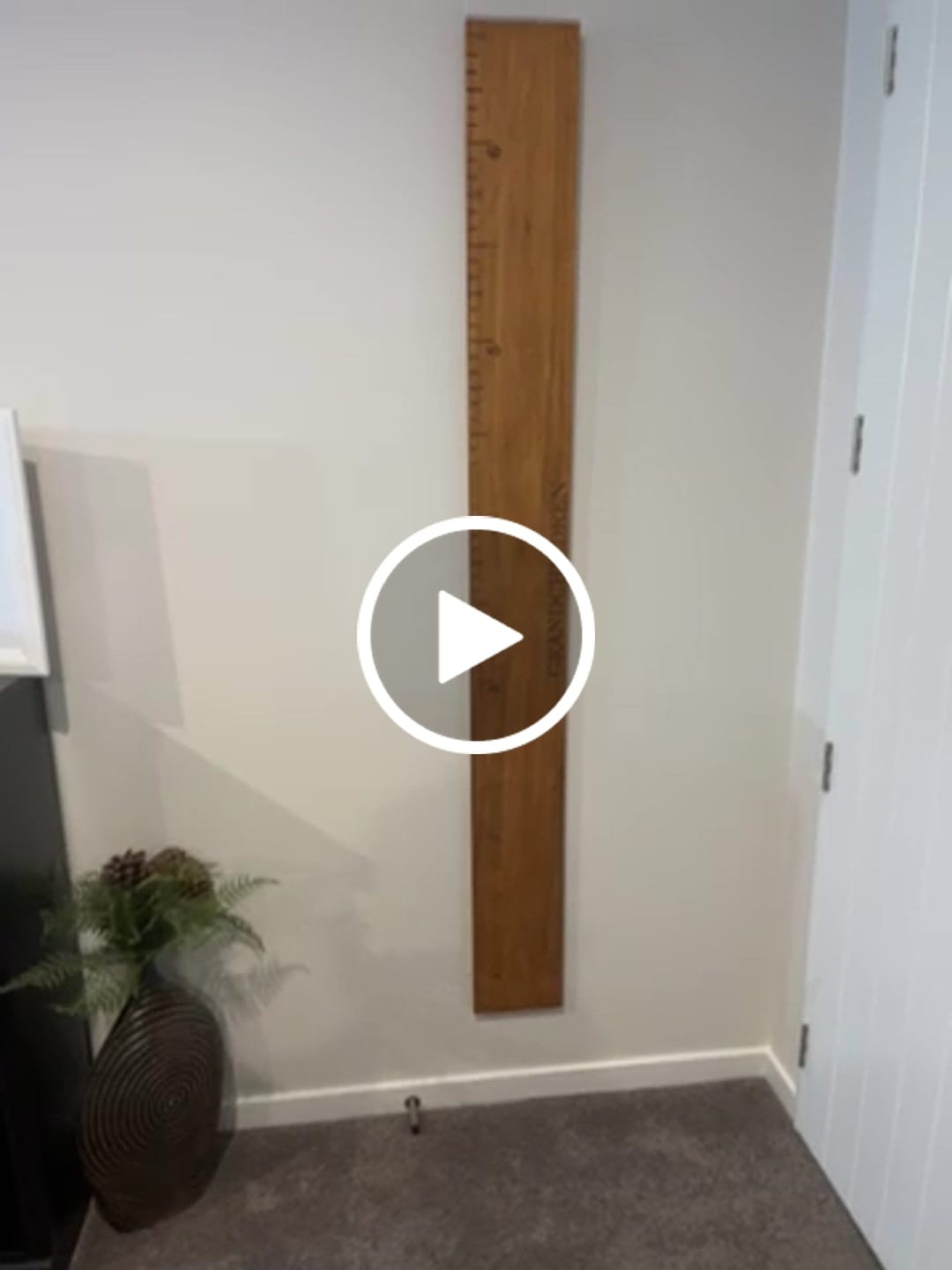 Customer video review of Walnut Stained Pine Wooden Height Chart - Personalised Growth Ruler