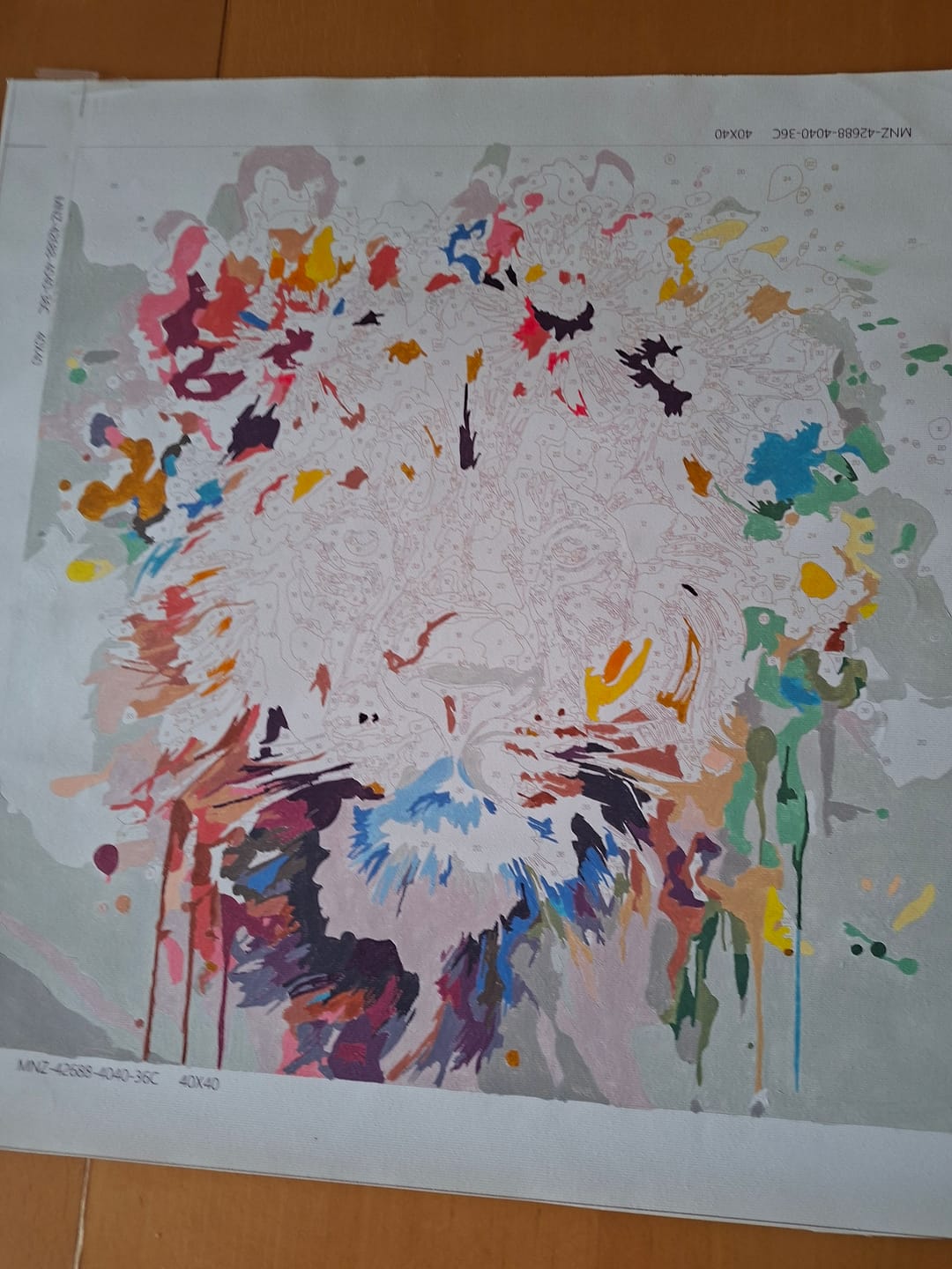 Customer photo review of Malen nach Zahlen - König der Tiere, abstrakt