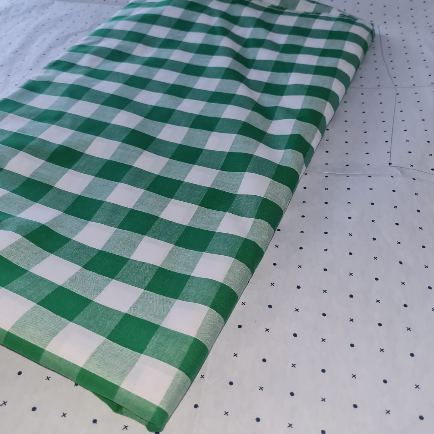 Customer photo review of Special Offer Large Gingham Polycotton Fabric