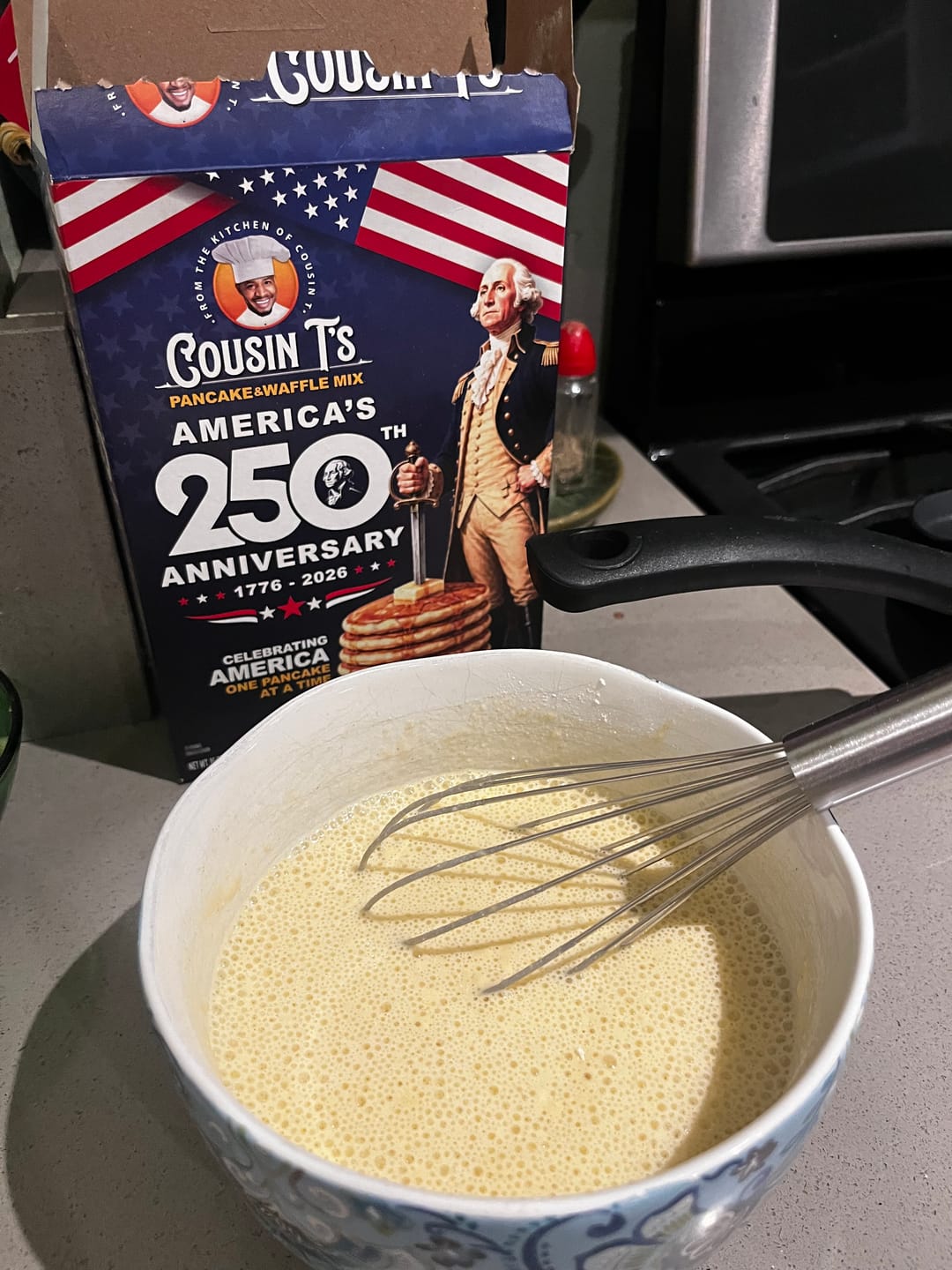 Customer photo review of PRE-ORDER Cousin T's 250th Anniversary Pancake & Syrup Bundle