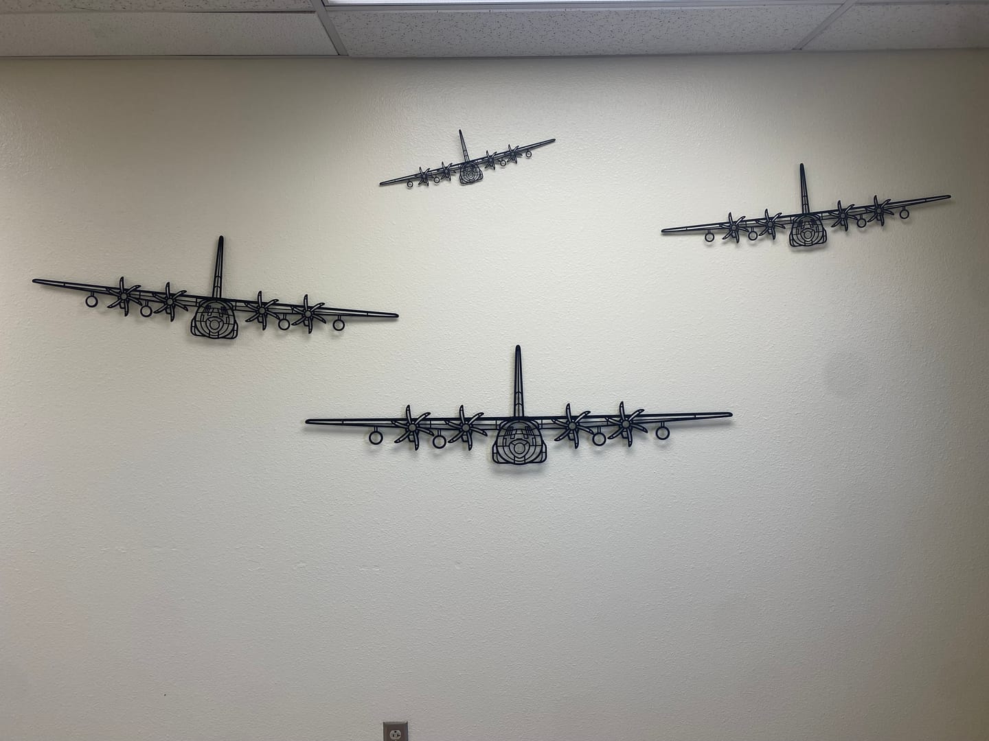 Customer photo review of MC-130J Front Silhouette Metal Wall Art