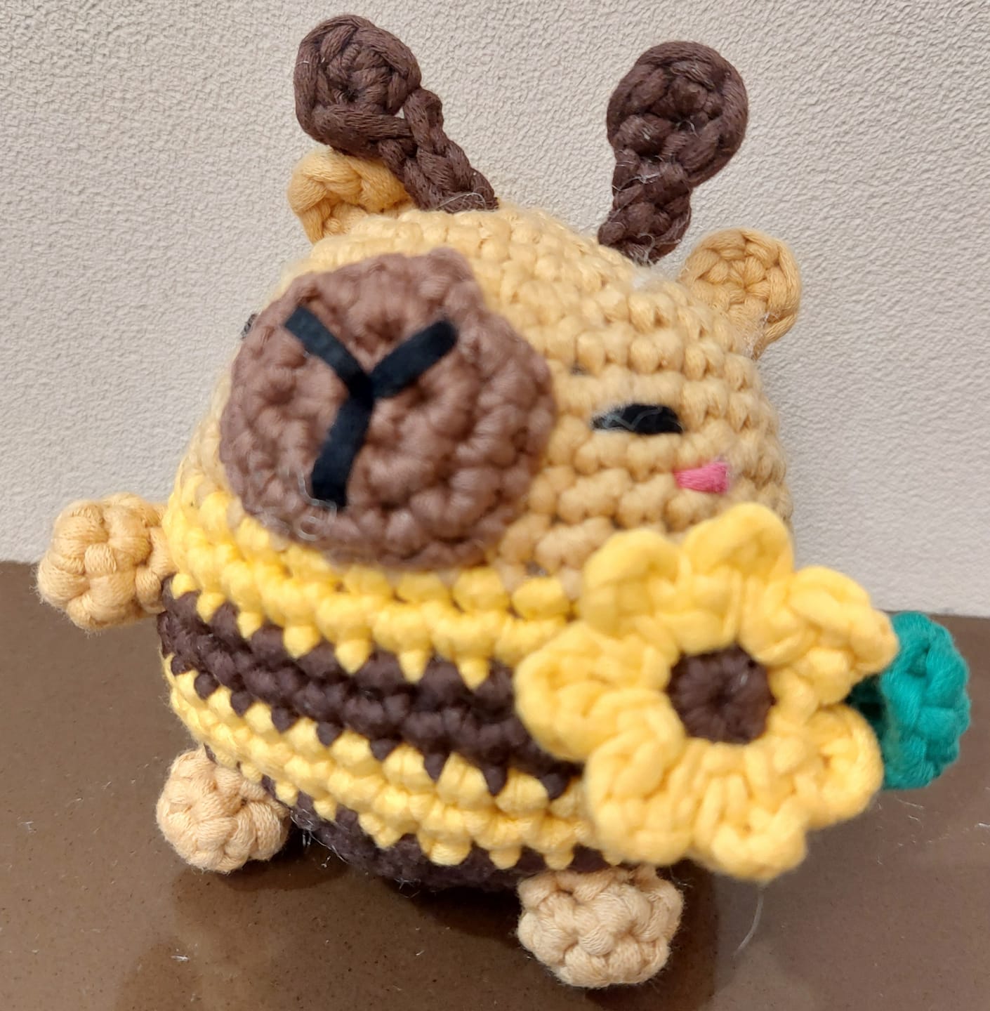 Customer photo review of Lucy The Bee Capybara Crochet Kit