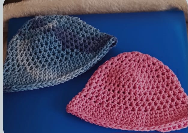 Customer photo review of Crochet Sun Hat BABY SIZE PATTERN