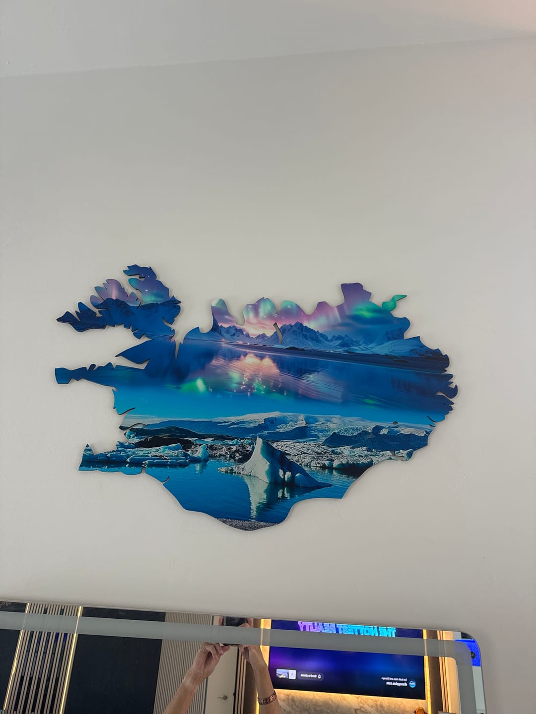 Customer photo review of Iceland Printed Wall Art