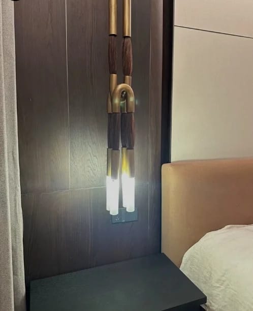 Customer photo review of Horsehair Wall Lamp, Wrought Iron, White Glass Shade, G9, 3000K