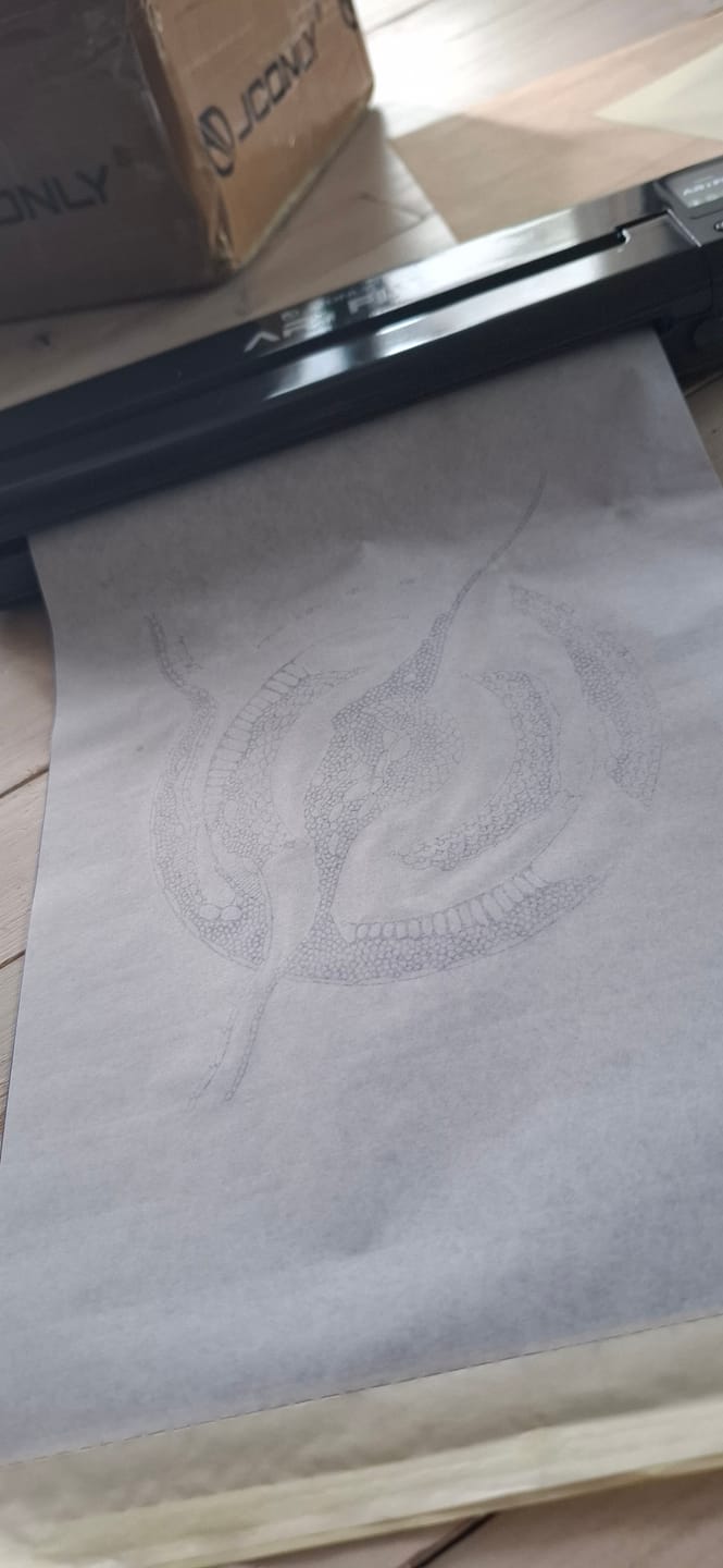 Customer photo review of JCONLY Artfly Wireless Tattoo Thermal Stencil Printer