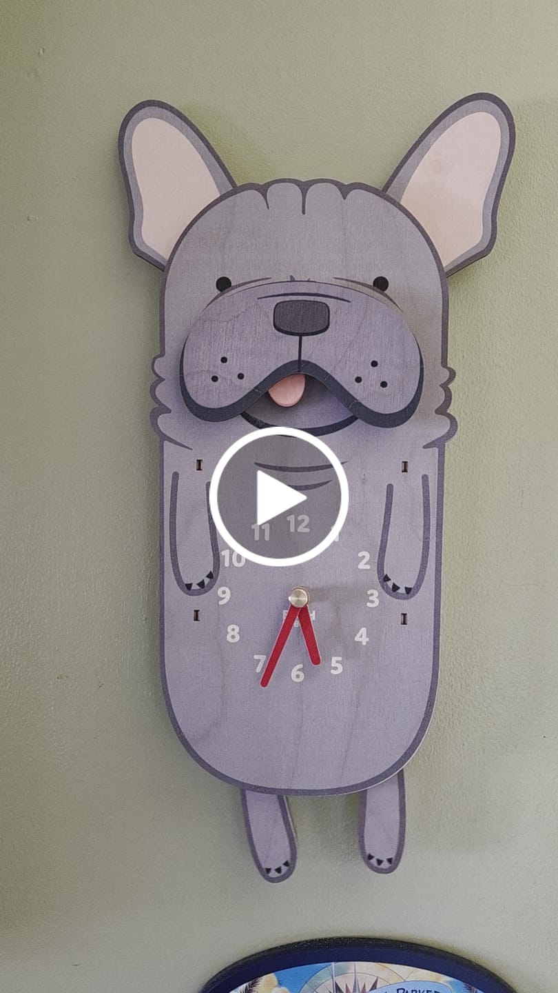Customer video review of Louie the French Bulldog Pendulum Clock