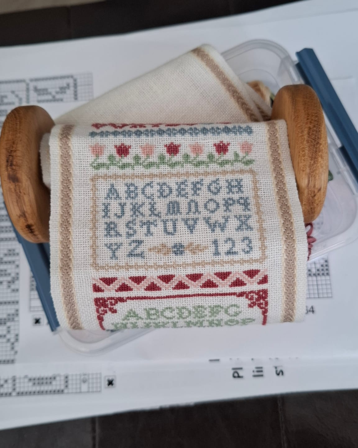 Customer photo review of Houten klossen voor borduurband