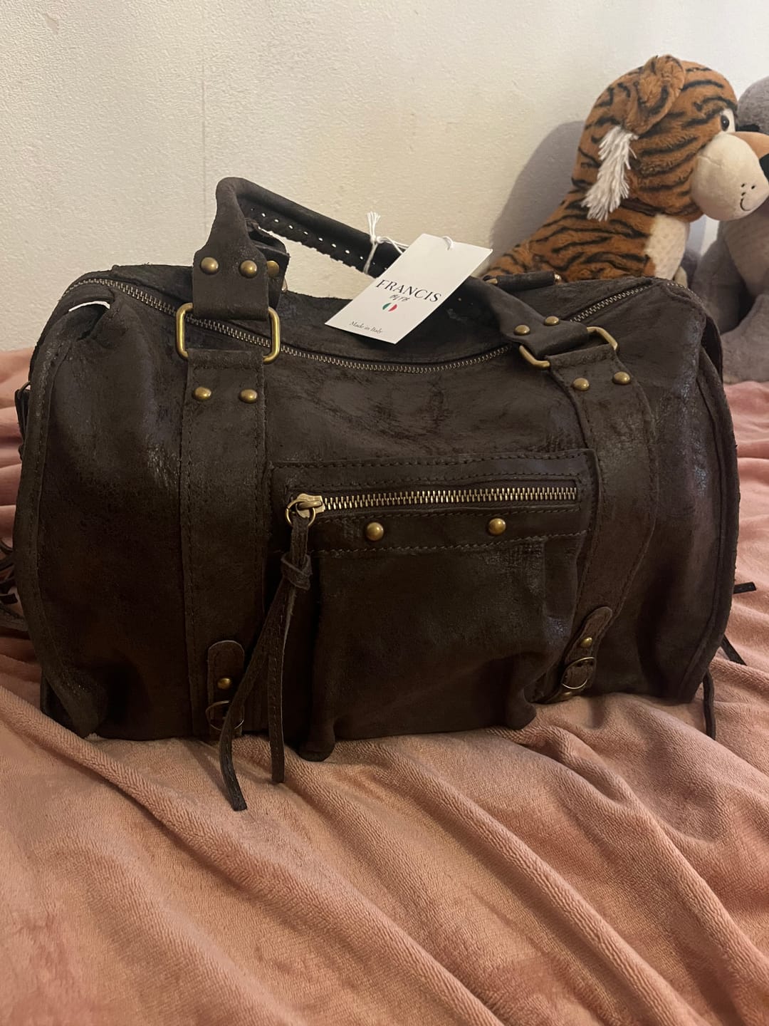 Customer photo review of It girl bag dark chocolate