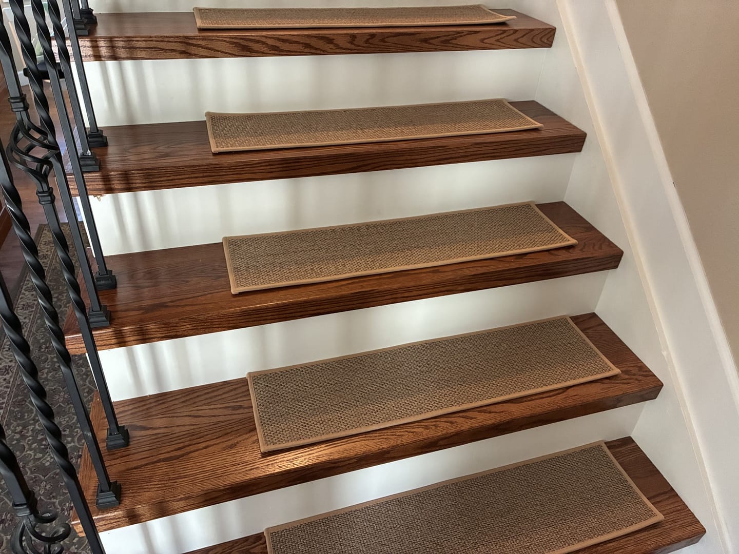 Customer photo review of Woven Non-Slip Stair Treads - Beige