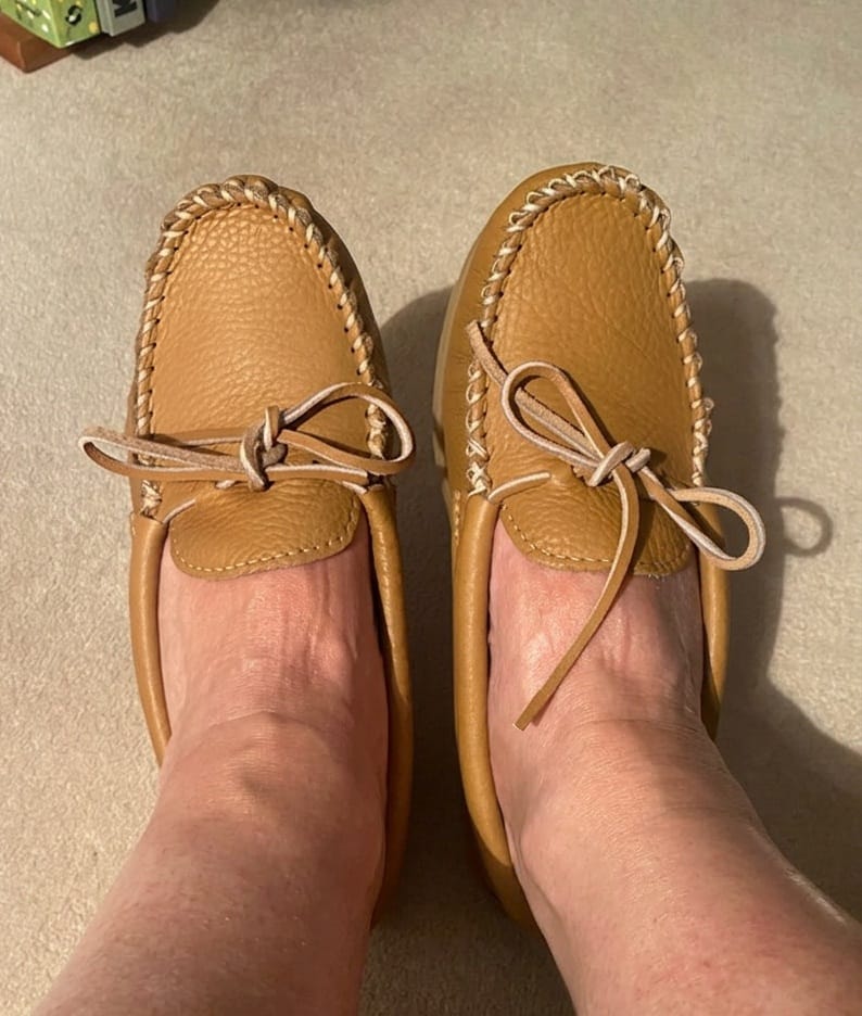 Customer photo review of Men's Leather Moccasin Shoes