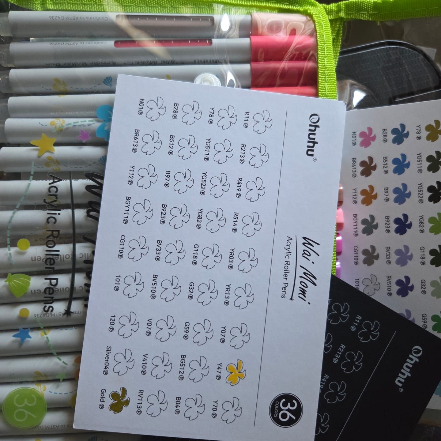 Customer photo review of Ohuhu Wai Momi Acrylic Gel Pens