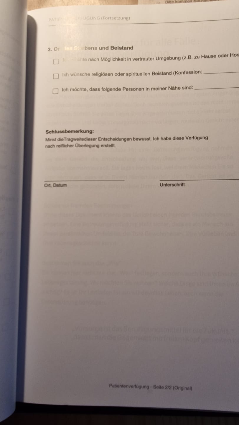 Customer photo review of Vorsorge-Planer für den Lebensabschluss