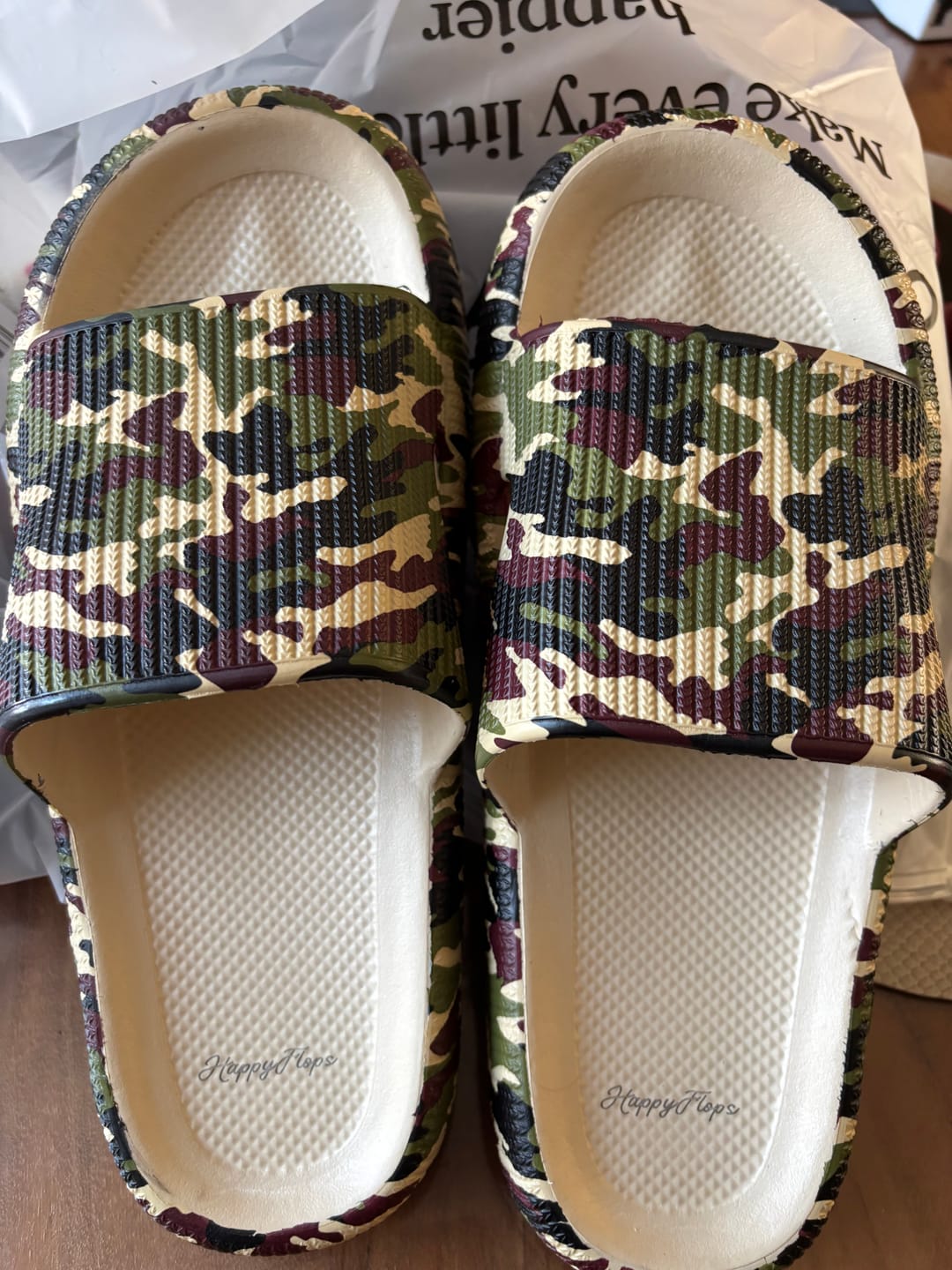Customer photo review of HappyFlops Limited Editions