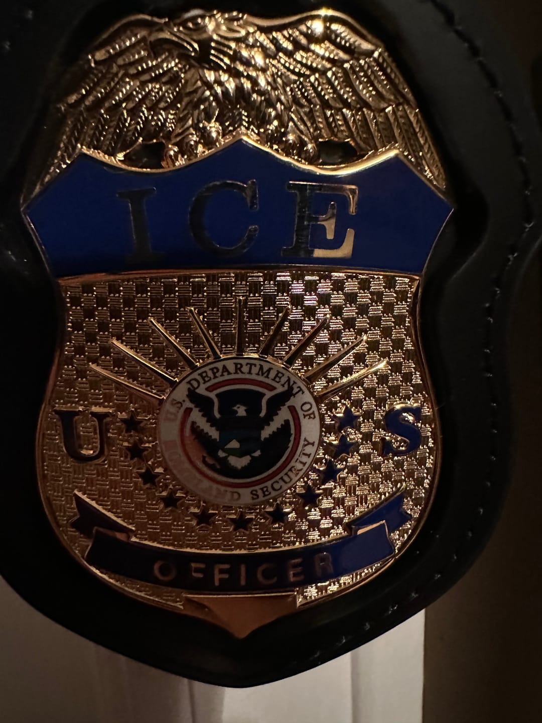 Customer photo review of US ICE Officer Badge Premium Enamel Exact Replica