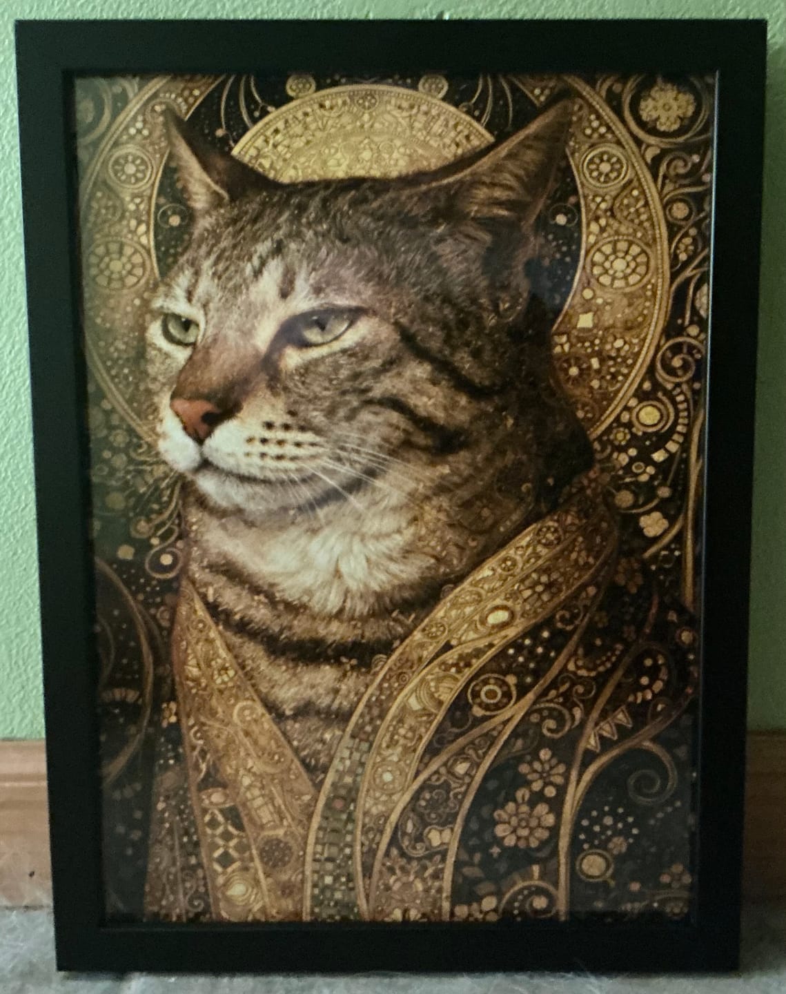 Customer photo review of Golden Pet (Klimt Style) - Personalized Poster