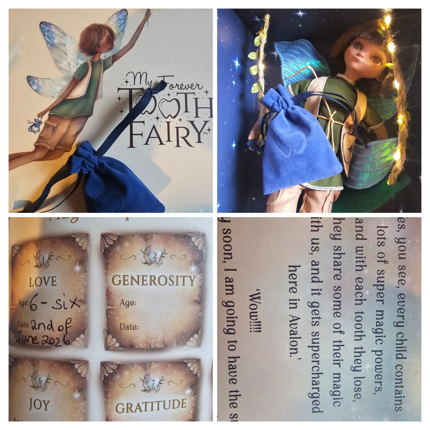 Customer photo review of My Forever Tooth Fairy Gift Set - Boy - Includes Storybook, Tooth Fairy Plush Figure, Tooth Tote & Dis'Play' Keepsake Case