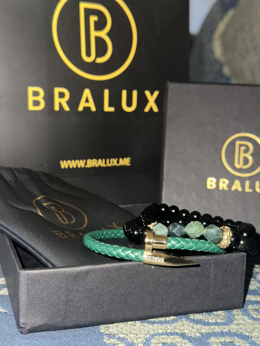 Customer photo review of Green Nail Obsidian Stack