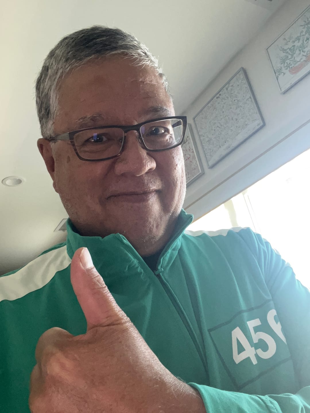 Customer photo review of Squid Game "456" – Quarter Zip