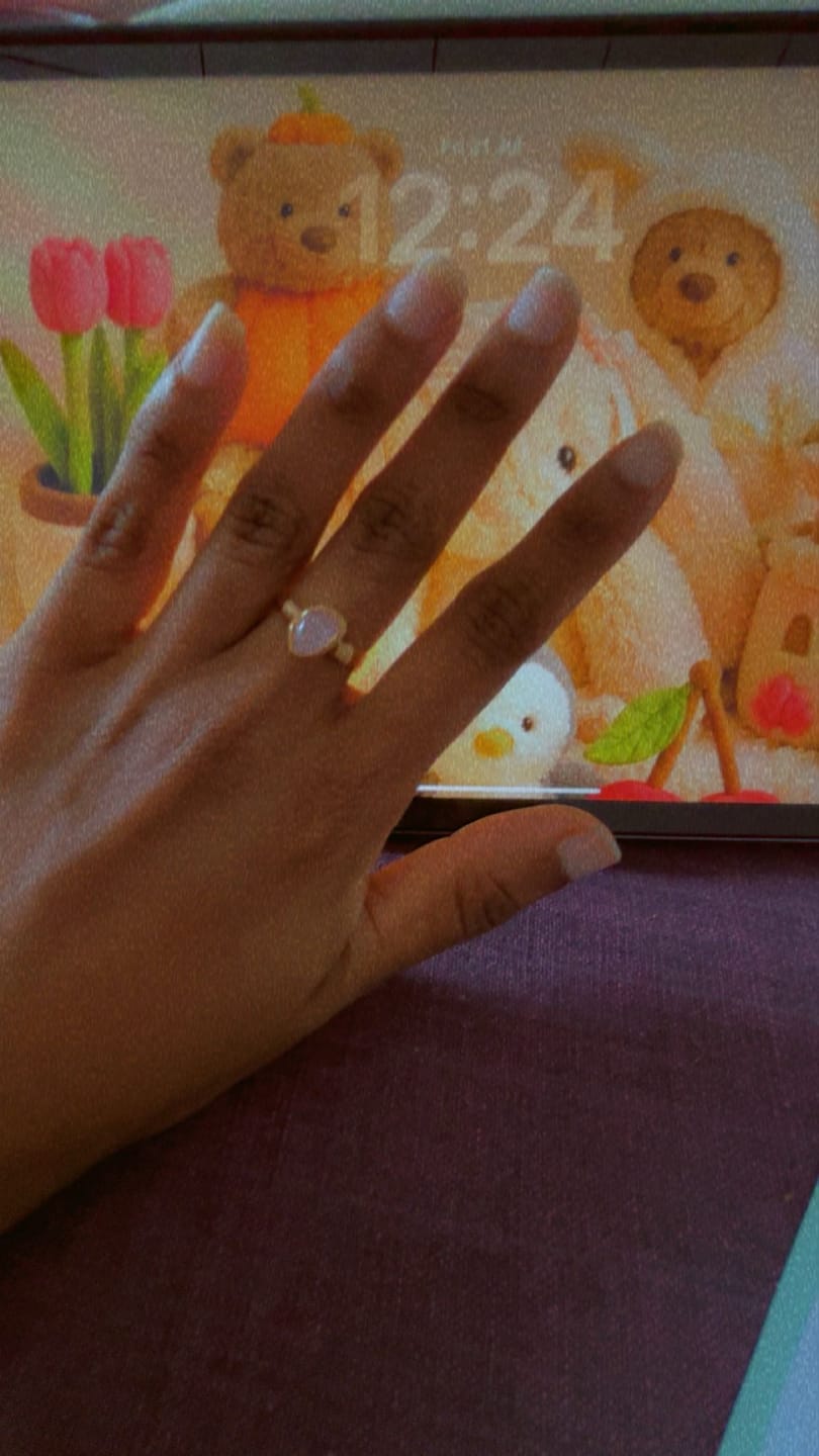 Customer photo review of Rose Quartz Irregular Stone Ring