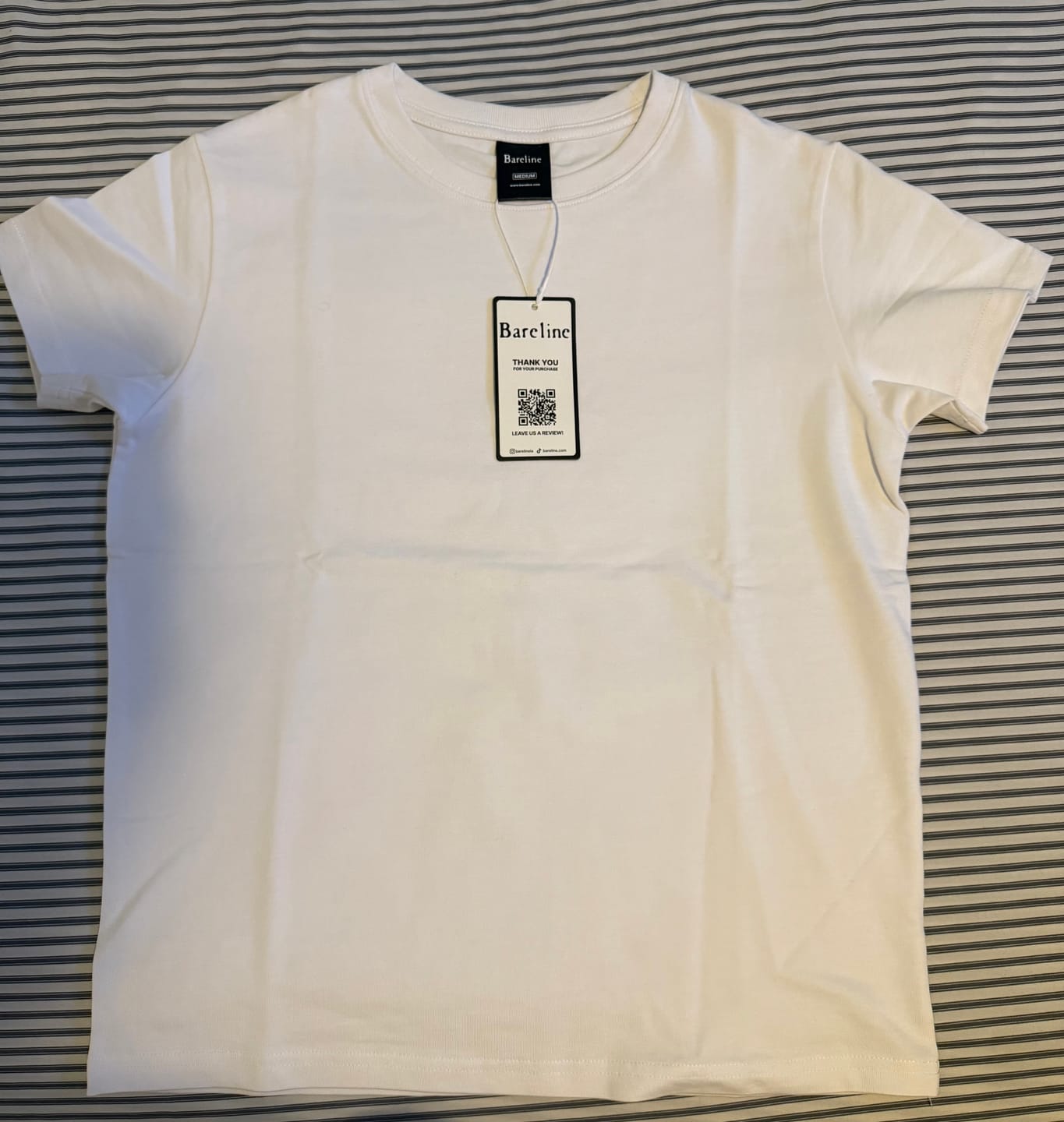 Customer photo review of White Baby Tee | Mens