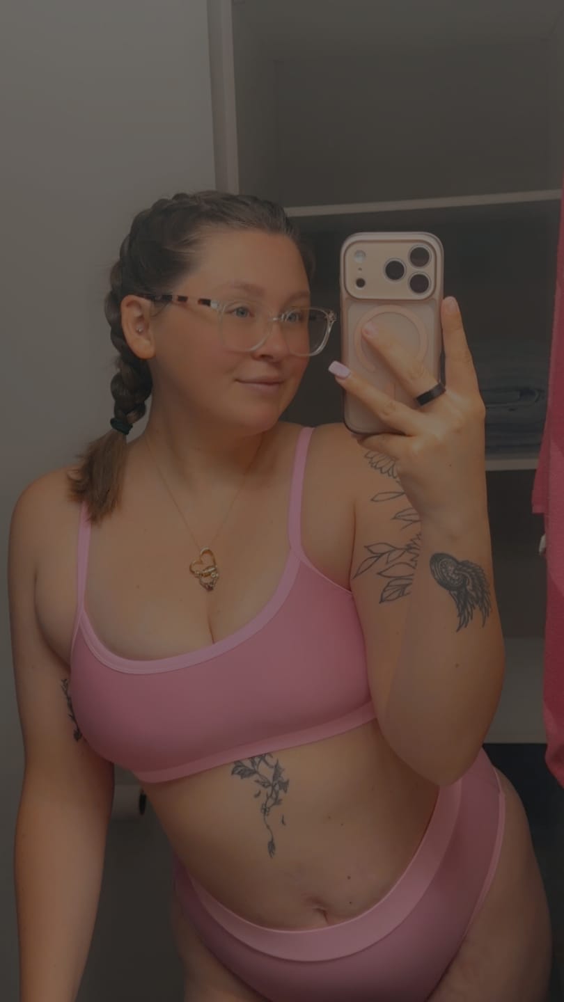 Customer photo review of MOLLY Poppy Pink Full Coverage High Rise Bikini Bottom