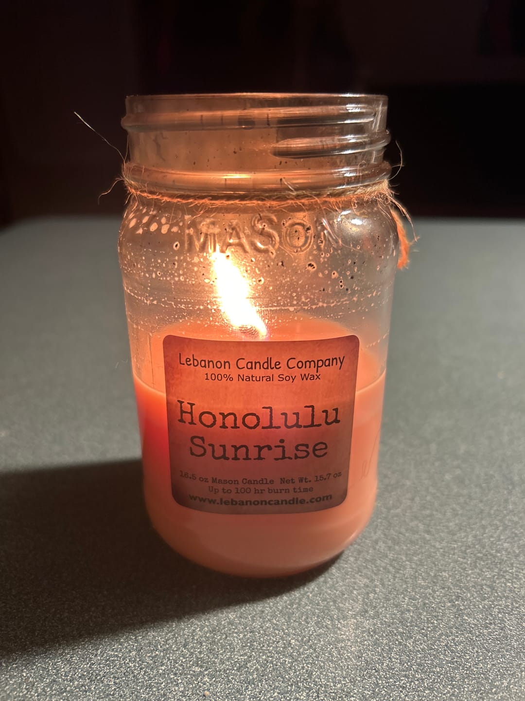Customer photo review of Honolulu Sunrise Candle