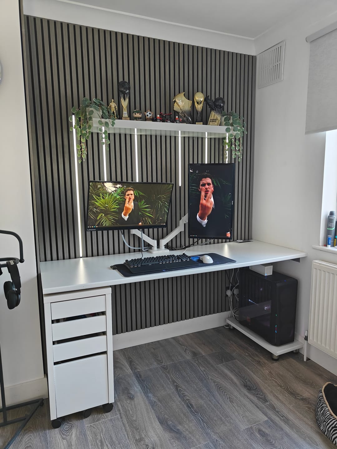 Customer photo review of Grey Oak Acoustic Wall Panel