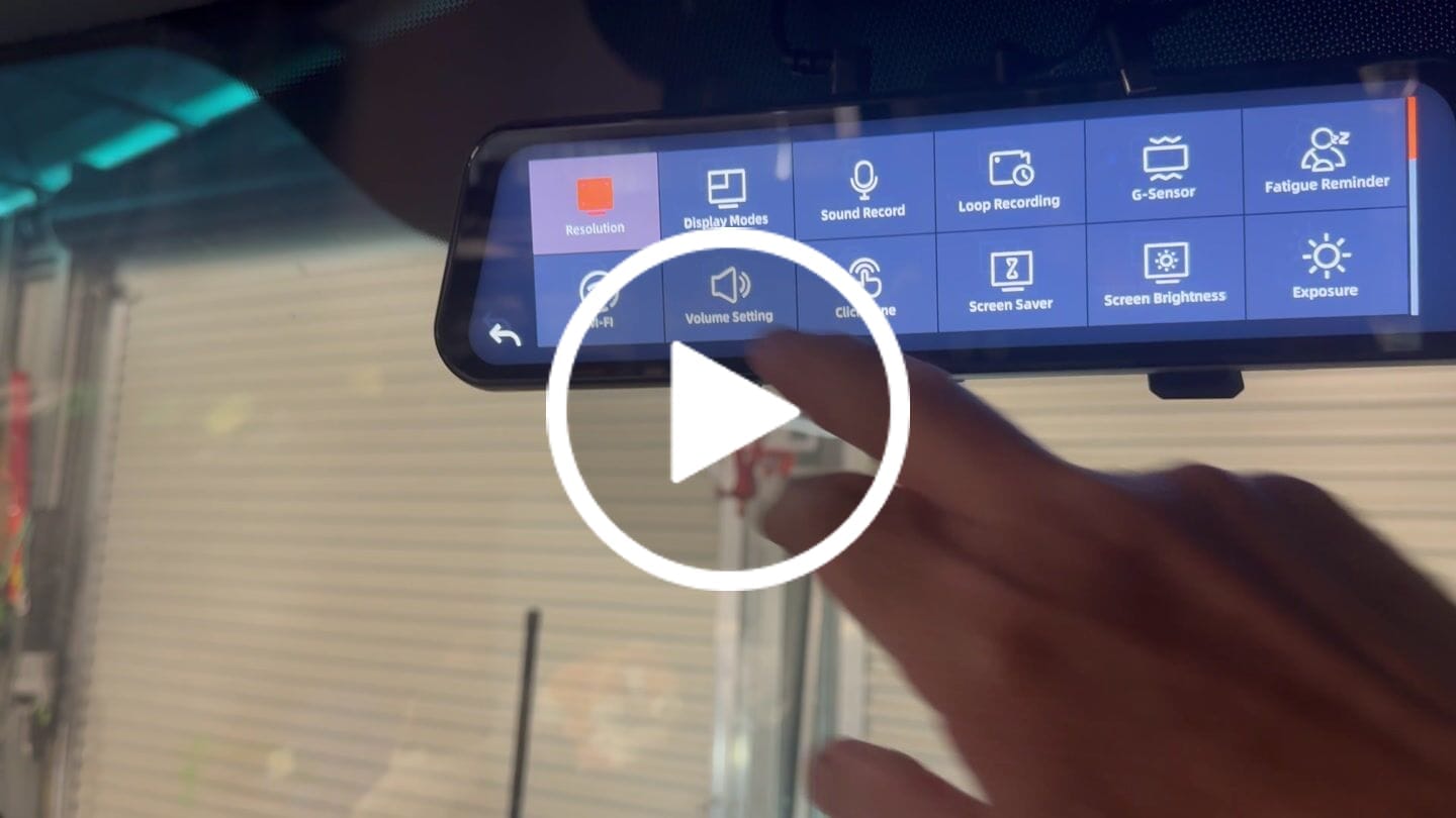 Customer video review of WOLFBOX G900Pro 12MP WiFi Touch Screen Rear View Mirror Dash Cam Smart Mirror RHD