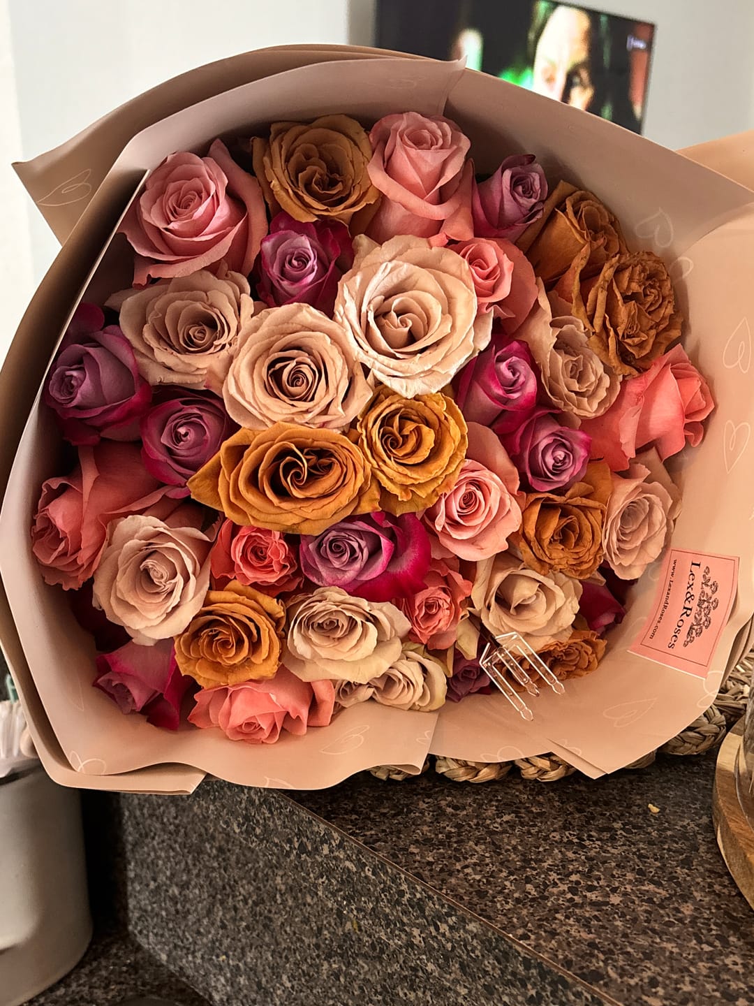 Customer photo review of Terracotta Rose Bouquet
