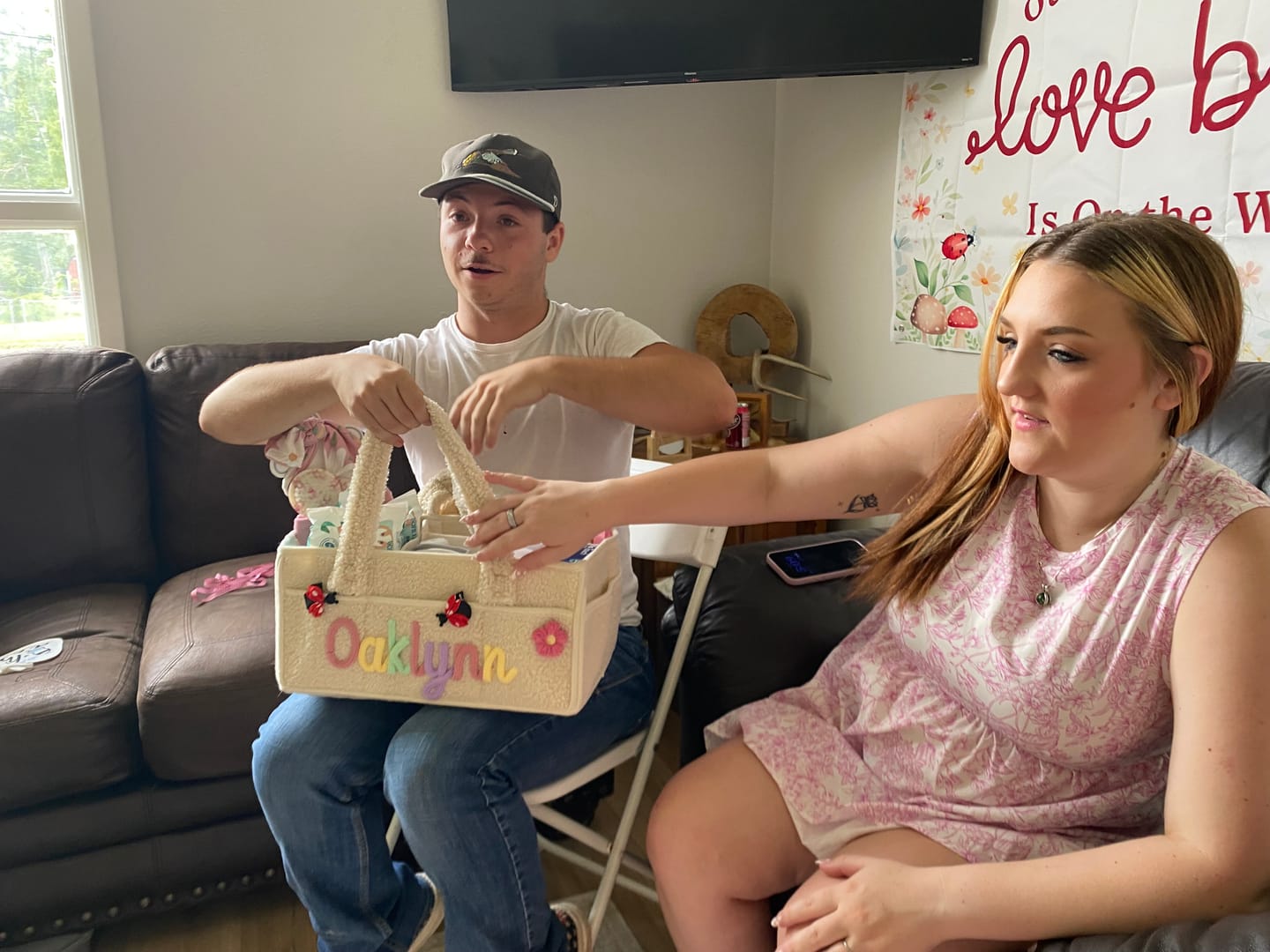 Customer photo review of K&C - Personalized Baby Storage Basket