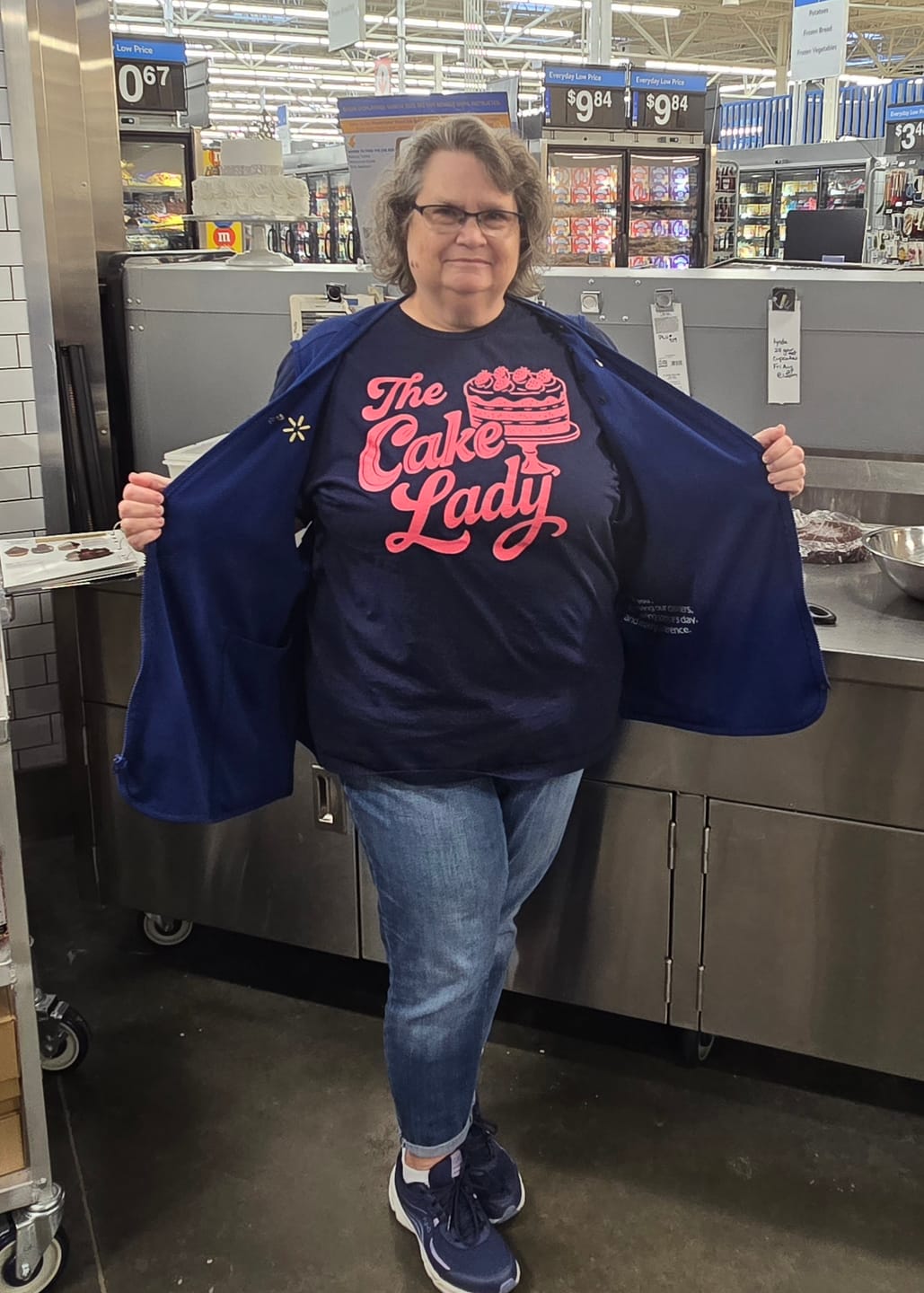 Customer photo review of Cake Lady T-Shirt