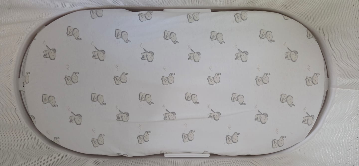 Customer photo review of 2-Pack Soothe [Protect+] Waterproof Bassinet Sheets