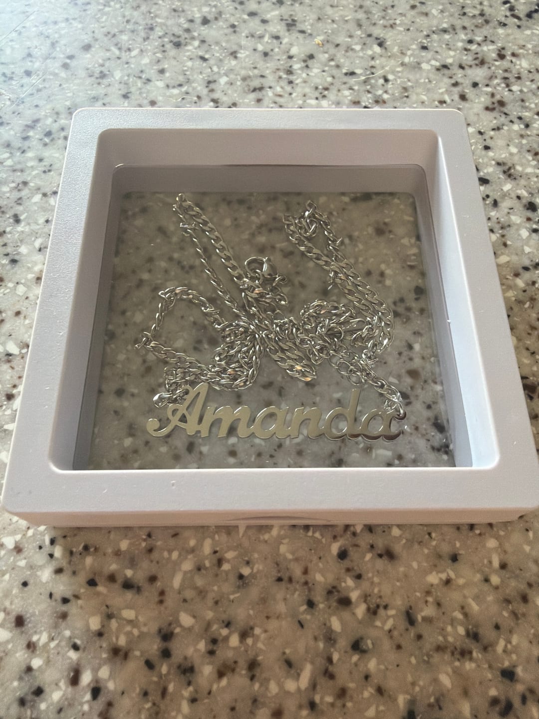 Customer photo review of Custom Name Necklace w/ Cuban Chain