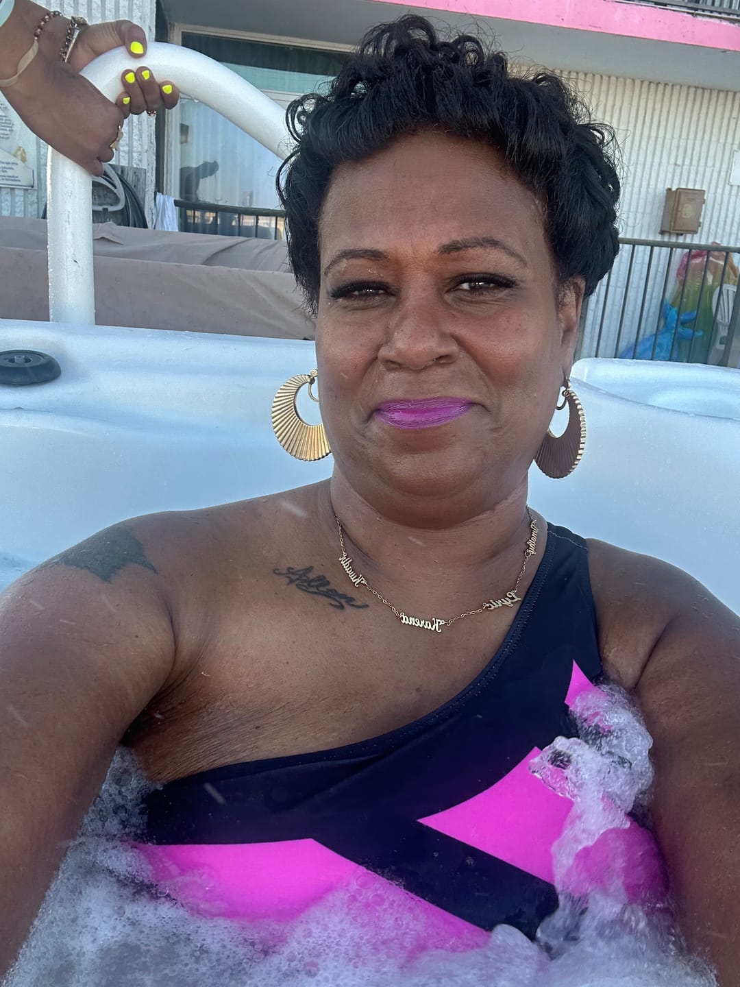 Customer photo review of The Custom Signature Name Necklace