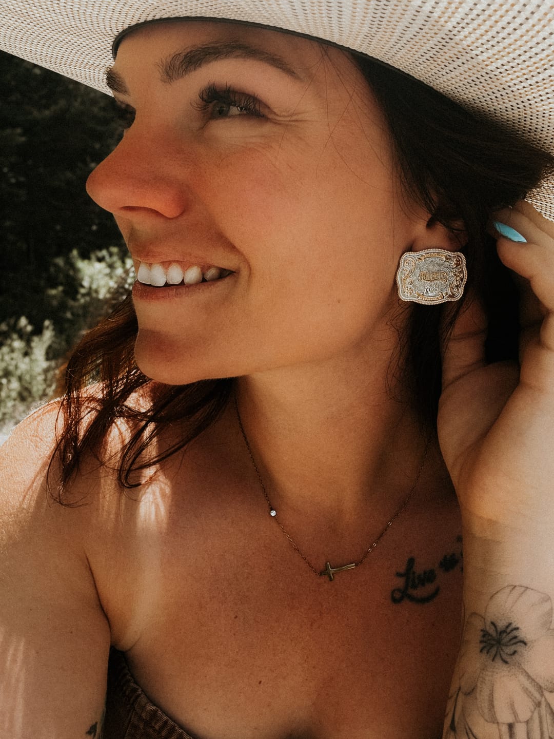 Customer photo review of Buckle Betty Earrings