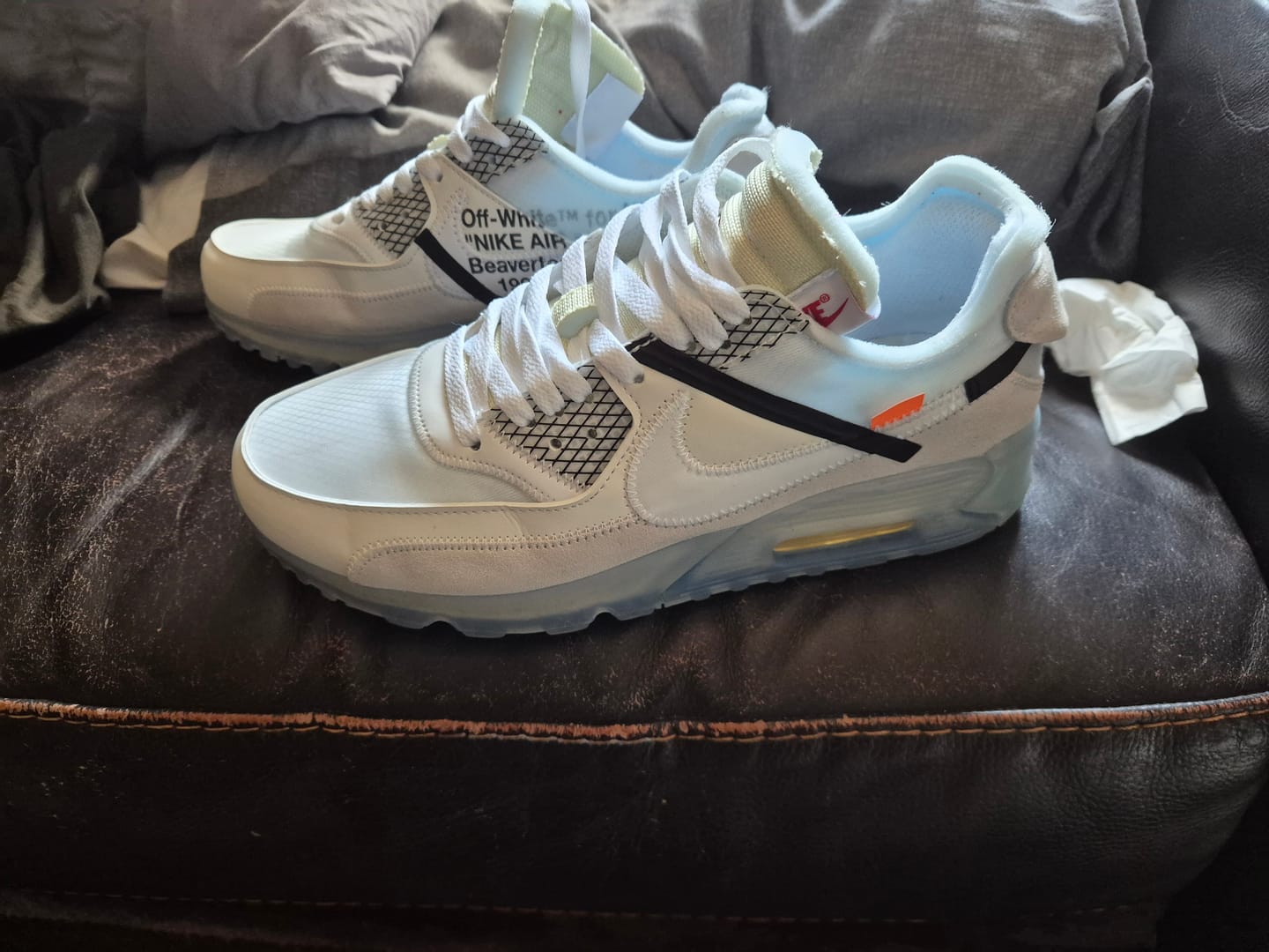 Customer photo review of Off-White x AM90 'Ice'