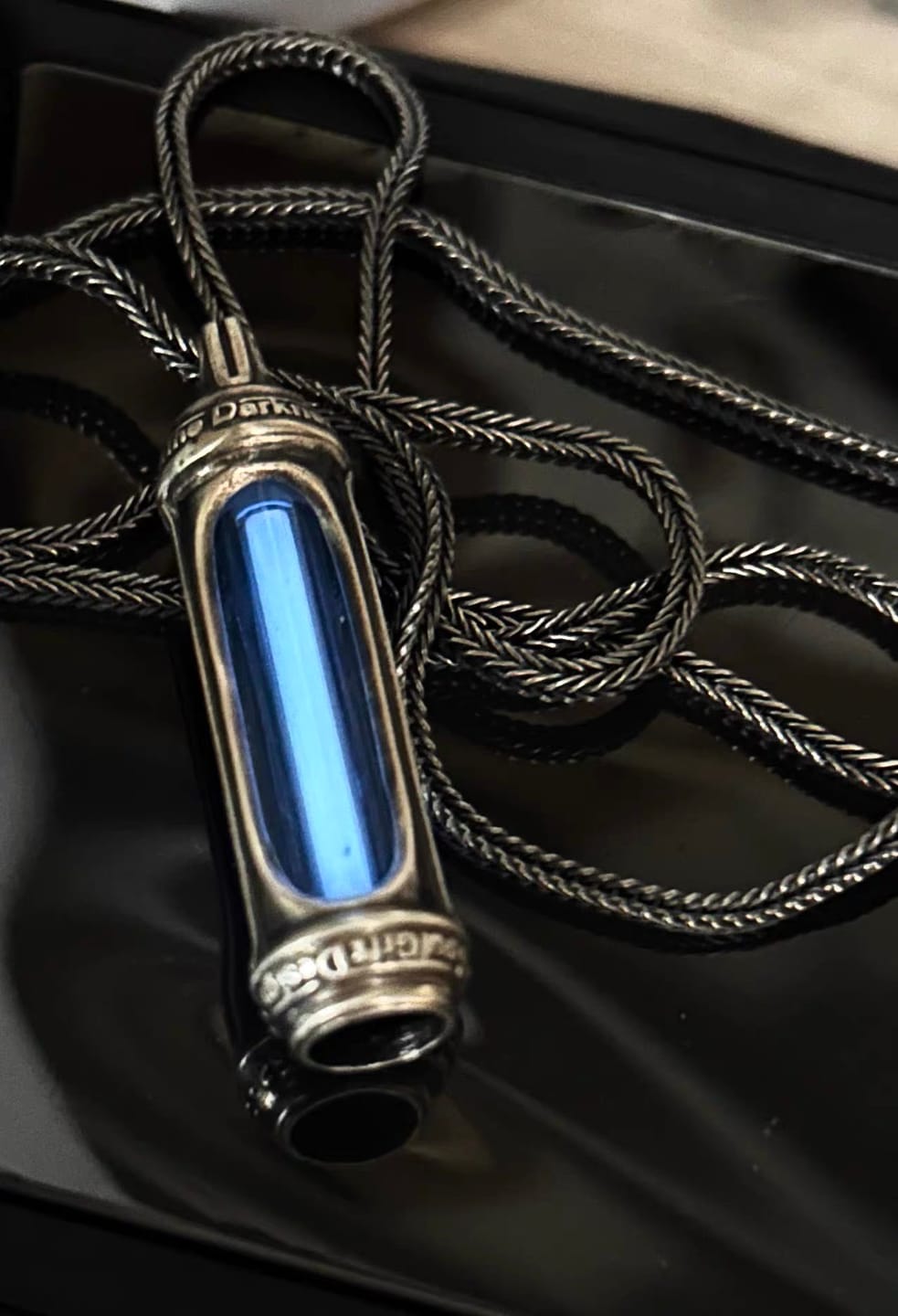 Customer photo review of Eternal Glow Tritium Pendant Sterling Silver Necklace