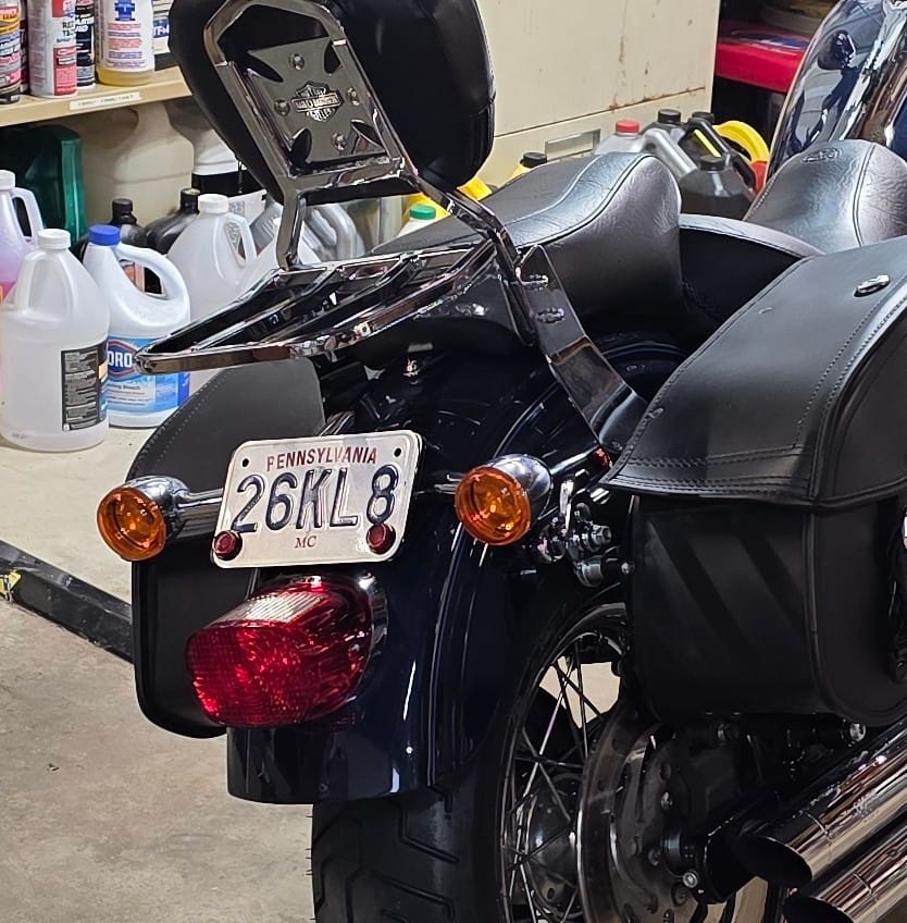 Customer photo review of Viking Turn Signal Relocation Kit For Harley Davidson Dyna
