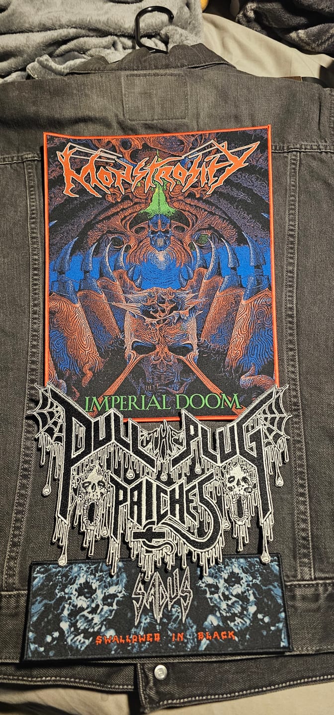 Customer photo review of Sadus - Swallowed In Black - Strip Patch