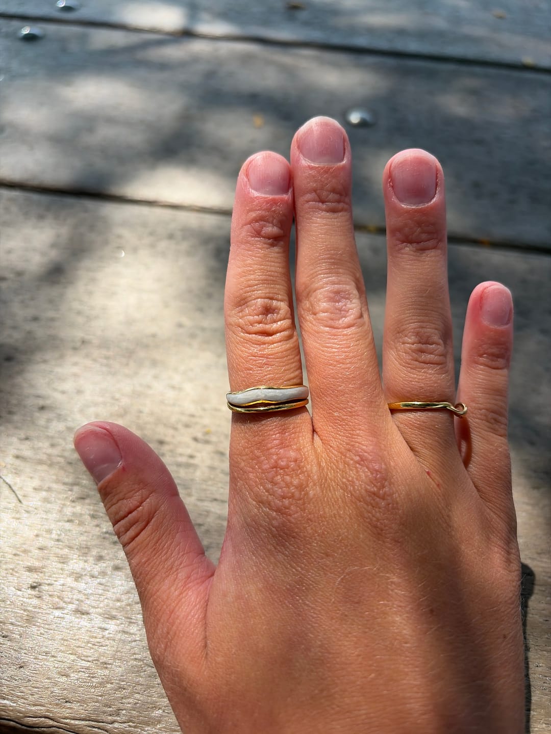 Customer photo review of Layered Sahara Gold Ring