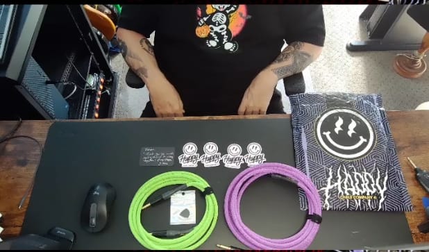 Customer photo review of The Elite Instrument Cable - Neon Purple