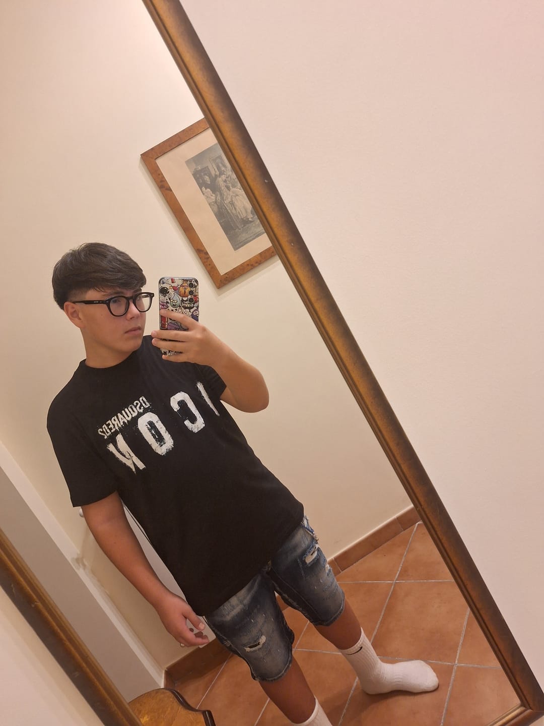 Customer photo review of Pantaloncino Jeans Dsquared2 Blu