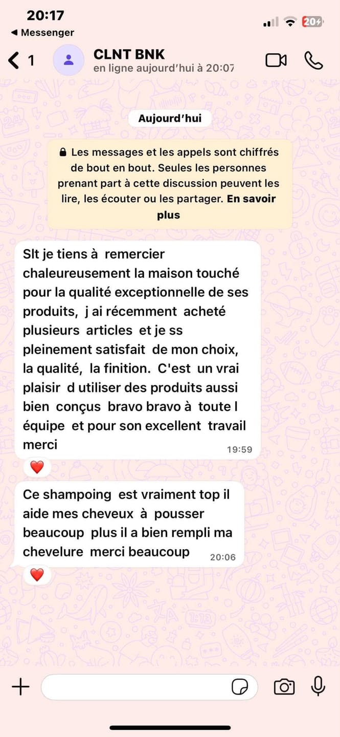 Customer photo review of Shampooing Pousse et croissance
